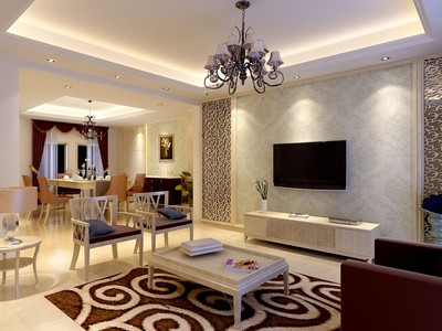 150平现代简约一居装修效果案例 夏驾园装修实景图赏析